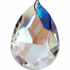 Kheops International Joy Alchemy Collection Aurora Borealis Faceted Pear Drop Crystal Prism ~ A Joy Alchemy Gift