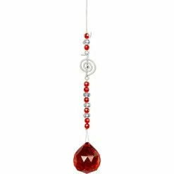 Kheops International Reiki Hanging Crystal With Cut Glass Beads Prisms & Hanging Crystals