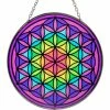 Kheops International Flower Of Life Glass Suncatcher Prisms & Hanging Crystals