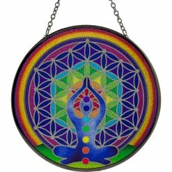 Kheops International Chakra Glass Suncatcher Prisms & Hanging Crystals
