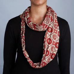 Ten Thousand Villages Beaded Sari Infinity Scarf Handcrafted In Bangladesh Global Fair Trade Gifts