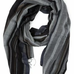 Ten Thousand Villages Night Stripes Scarf Handcrafted In India