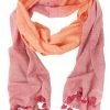 Ten Thousand Villages Global Fair Trade Gifts Sunset Tassel Scarf Handcrafted In India