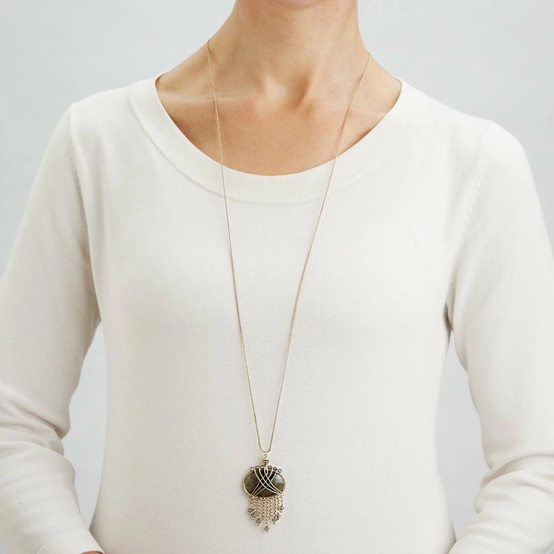 Budget ๐ Ten Thousand Villages Enchanted Sky Labradorite Necklace Handcrafted In India Global Fair Trade Gifts ๐ 3 Ten Thousand Villages Enchanted Sky Labradorite Necklace Handcrafted In India Global Fair Trade Gifts