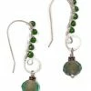 Ten Thousand Villages Green Galaxy Earrings Handcrafted In India