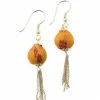 Ten Thousand Villages Sari Tassel Earrings Handcrafted In India