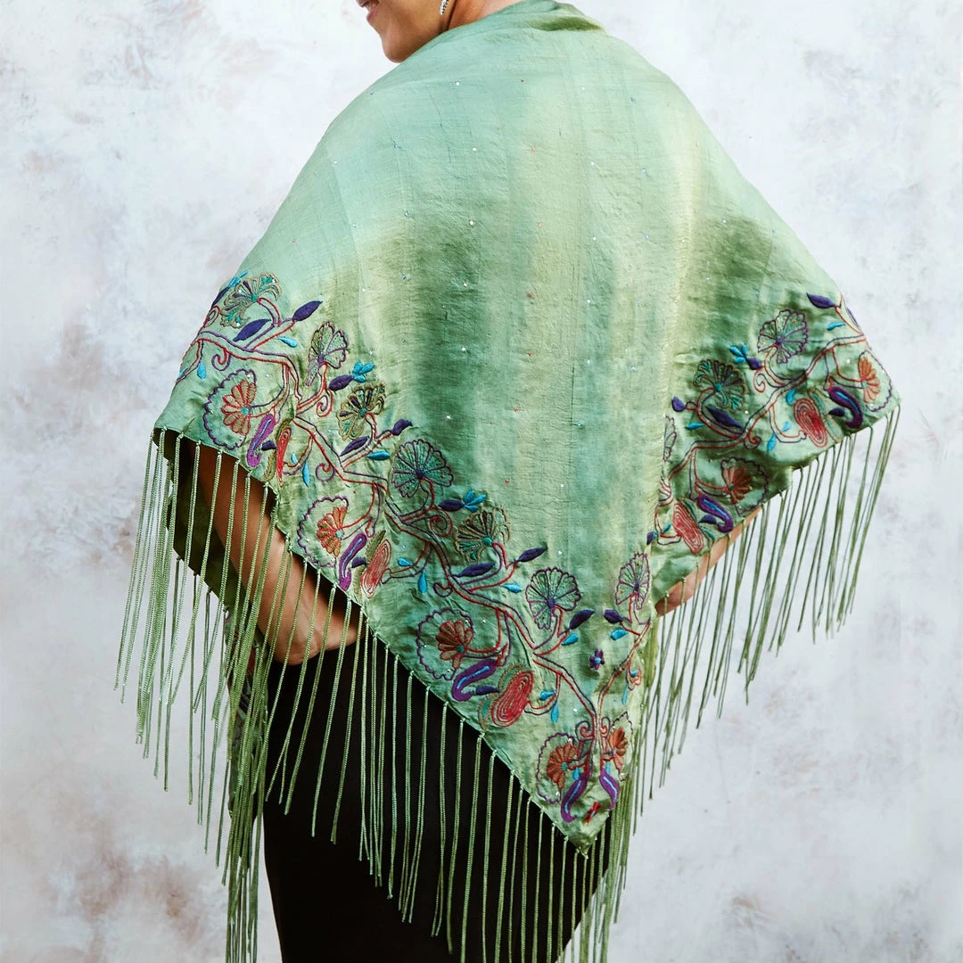 Deals 💯 Ten Thousand Villages Embroidered Enchanted Forest Shawl Handcrafted In India Global Fair Trade Gifts 💯 5 Ten Thousand Villages Embroidered Enchanted Forest Shawl Handcrafted In India Global Fair Trade Gifts