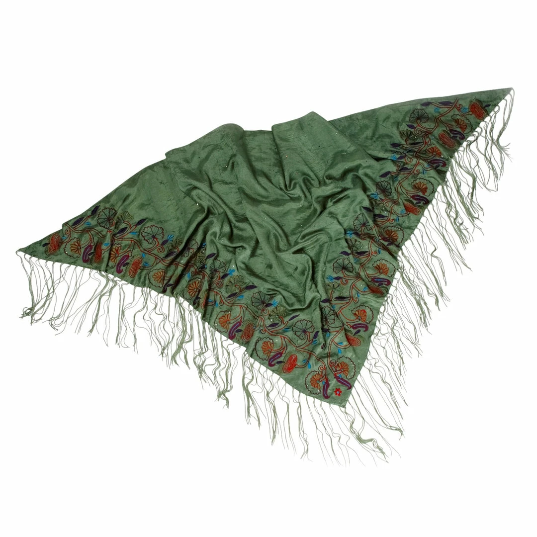 Deals 💯 Ten Thousand Villages Embroidered Enchanted Forest Shawl Handcrafted In India Global Fair Trade Gifts 💯 3 Ten Thousand Villages Embroidered Enchanted Forest Shawl Handcrafted In India Global Fair Trade Gifts