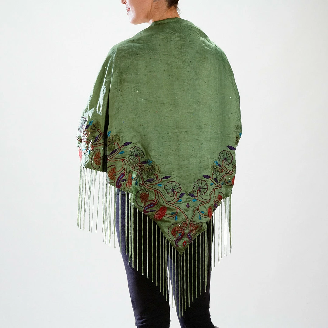 Deals 💯 Ten Thousand Villages Embroidered Enchanted Forest Shawl Handcrafted In India Global Fair Trade Gifts 💯 6 Ten Thousand Villages Embroidered Enchanted Forest Shawl Handcrafted In India Global Fair Trade Gifts