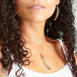 Ten Thousand Villages Chakra Gemstones Sterling Silver Necklace Handcrafted In India Global Fair Trade Gifts