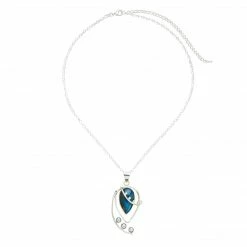 Ten Thousand Villages Spring Breeze Labradorite And Pearl Sterling Silver Necklace Handcrafted In India