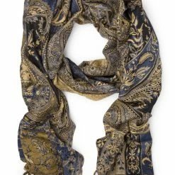 Ten Thousand Villages Paisley Fields Scarf Handcrafted In India
