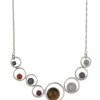 Ten Thousand Villages Solar System Gemstones Sterling Silver Necklace Handcrafted In India