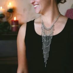 Ten Thousand Villages Global Fair Trade Gifts Star Cascade Necklace Handcrafted In India