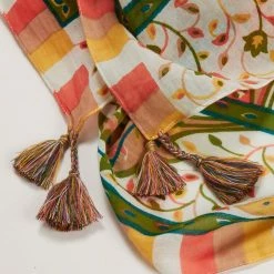 Ten Thousand Villages Afternoon In Mumbai Cotton Scarf Handcrafted In India