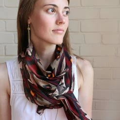 Ten Thousand Villages Tribal Tales Cotton Scarf Handcrafted In India Global Fair Trade Gifts