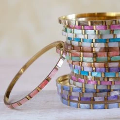 Ten Thousand Villages Global Fair Trade Gifts Brass Bollywood Bangle Bracelets Handcrafted In India