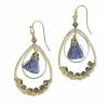Ten Thousand Villages Tassel Teardrop Bead Occasion Earrings Handcrafted In India