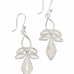 Ten Thousand Villages Lily Filigree Earrings Handcrafted In Indonesia