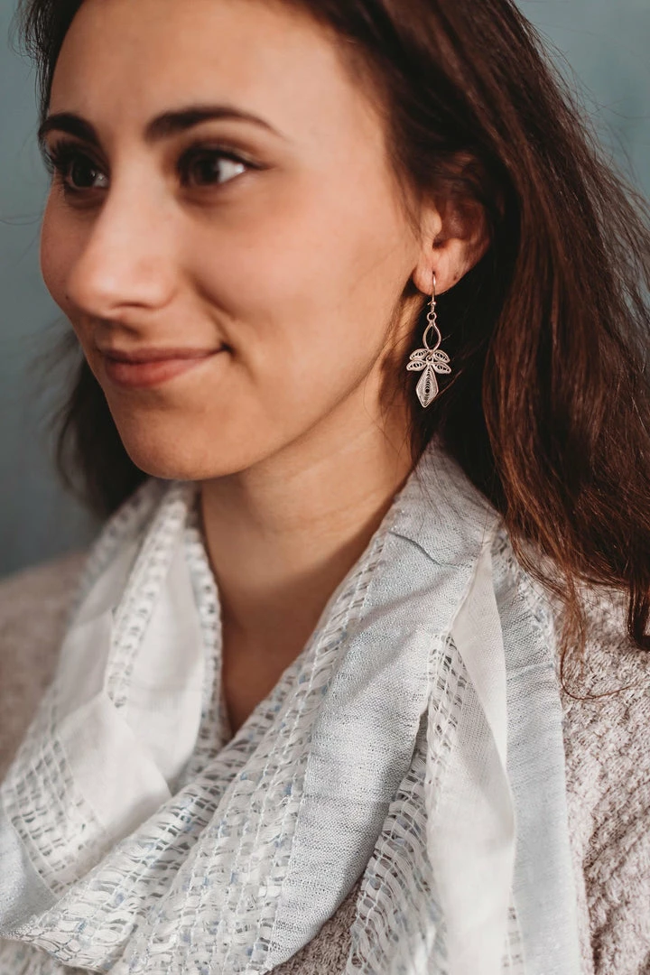 Deals 🥰 Ten Thousand Villages Lily Filigree Earrings Handcrafted In Indonesia ✨ 6 Ten Thousand Villages Lily Filigree Earrings Handcrafted In Indonesia