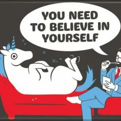 Ata Boy Unicorns Unicorn Believe In Yourself Shrink Magnet