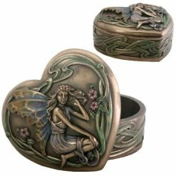 Pacific Trading Art Nouveau Fairy Heart Box