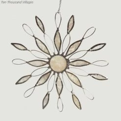 Ten Thousand Villages Sun Ray Capiz Snowflake Ornament Handcrafted In Philippines Global Fair Trade Gifts