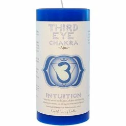 Crystal Journey Candles Candles & Accessories Third Eye Chakra ~ Ajna Chakra Pillar Candle