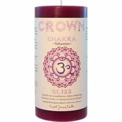 Crystal Journey Candles Crown Chakra ~ Sahasrara Chakra Pillar Candle
