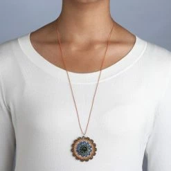 Ten Thousand Villages Global Fair Trade Gifts Medallion Beaded Necklace Handcrafted In Guatemala