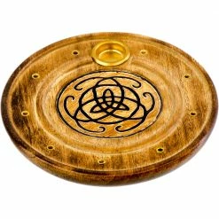 Kheops International Incense & Accessories Celtic Wood Round Incense Burner