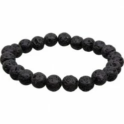 Kheops International Lava Stone Bracelet (8 Mm) - A Natural Diffuser For Balance And Strength ~ A Joy Alchemy Gift