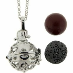 Kheops International Aromatherapy Gifts Aromatherapy Lava Necklace ~ Elephants Pendant