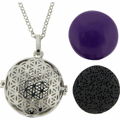 Top 10 🎁 Kheops International Aromatherapy Gifts Aromatherapy Lava Necklace ~ Large Flower Of Life Pendant 🤩 3 Kheops International Aromatherapy Gifts Aromatherapy Lava Necklace ~ Large Flower Of Life Pendant