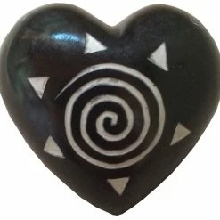 Ten Thousand Villages Global Fair Trade Gifts Heart-Shaped Kisii Stone Paperweight Handcrafted In Kenya