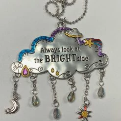 Ganz Metaphysical & Divination Gifts Always Look At The Bright Side Cloud Car Charm