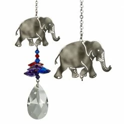 Woodstock Chimes Elephant ~ Crystal Fantasy Suncatcher Prisms & Hanging Crystals