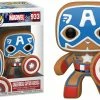 Funko Pop Vinyl Figurine Gingerbread Captain America #933 - Marvel Holiday Pop! Marvel