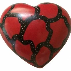 Ten Thousand Villages Global Fair Trade Gifts Heart-Shaped Kisii Stone Paperweight Handcrafted In Kenya