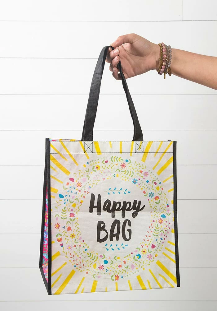 Deals 🔔 Natural Life Happy Bag Recycled Grocery Tote 🤩 3 Natural Life Happy Bag Recycled Grocery Tote