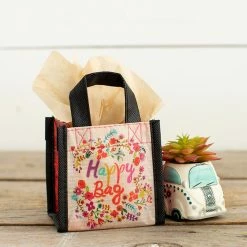 Natural Life Multicolor Floral Wreath Tiny Recycled Happy Bag (XS)