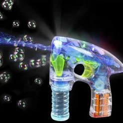 RI Novelty 7" Transparent Light-up Bubble Blaster