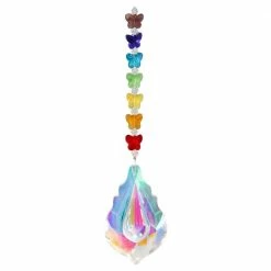 World Buyers Butterfly Chakra Inspired Crystal Prism Sun Catcher Prisms & Hanging Crystals