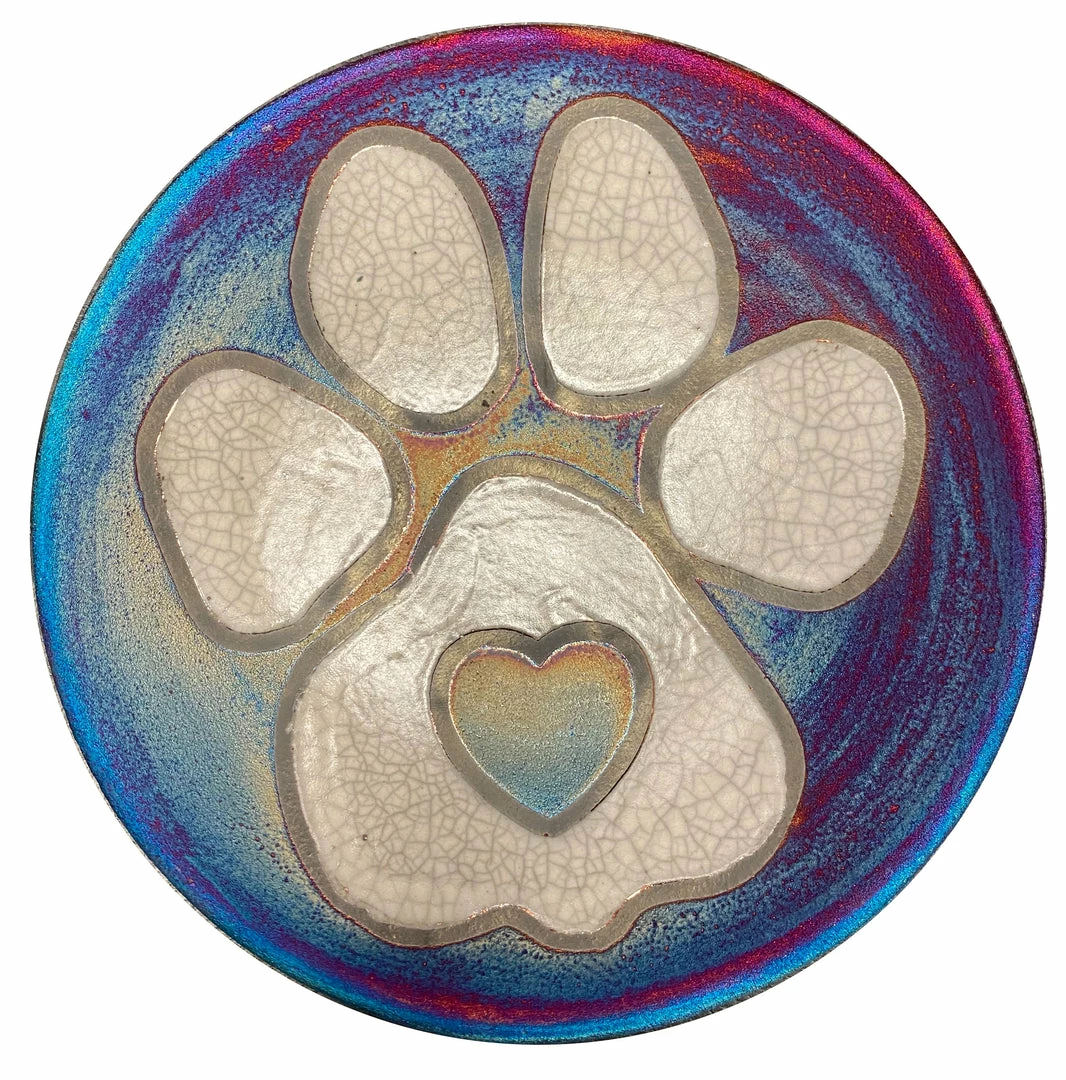 Buy โ๏ธ Raku Potteryworks New Arrivals! Paw Print Medium Silhouette Plate From Raku Pottery ๐งจ 3 Raku Potteryworks New Arrivals! Paw Print Medium Silhouette Plate From Raku Pottery