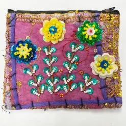 World Buyers Flower Sequin Coin Purse New Arrivals!