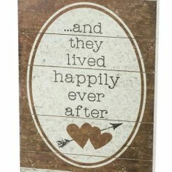 Primitives By Kathy Box Signs ...And They Lived Happily Ever After Slat Box Sign