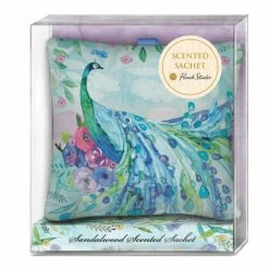 Punch Studio Bath & Body Pagoda Peacock Square Poofy Fabric Sachet