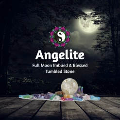 Dave & Shannon Full Moon Blessed Angelite ~ A Joy Alchemy Gift