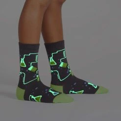 Sock It To Me Socks! Socks! Socks! Laboratory Glow In The Dark Junior Crew Socks