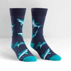 Sock It To Me Socks! Socks! Socks! Shark Attack Men's Crew Socks